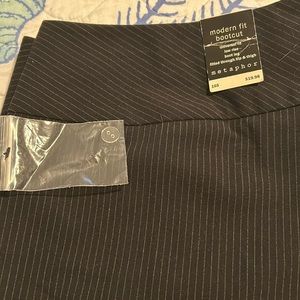 Black pinstripe pants
